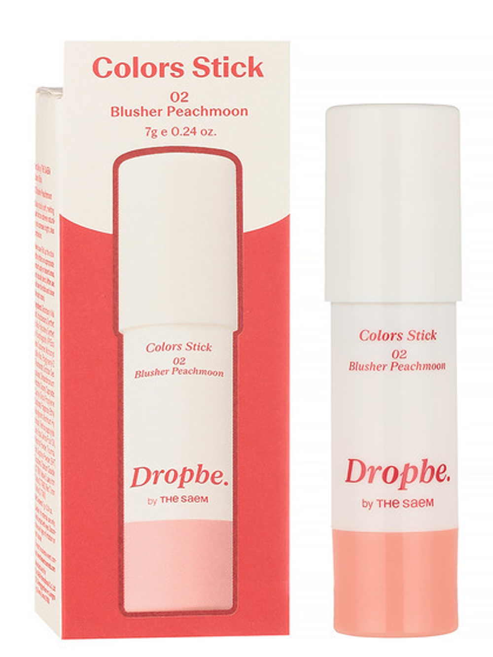 Румяна-стик с эффектом сияния THE SAEM Drop Be By Colors Stick 02 Blusher Peachmoon 7 гр