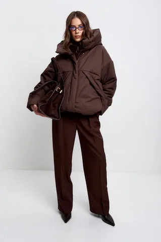 Куртка зимняя на утеплителе Isosoft в цвете шоколад