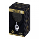 Анальный плаг Fluffy черный от Alive (L: 9*4,1 см.)