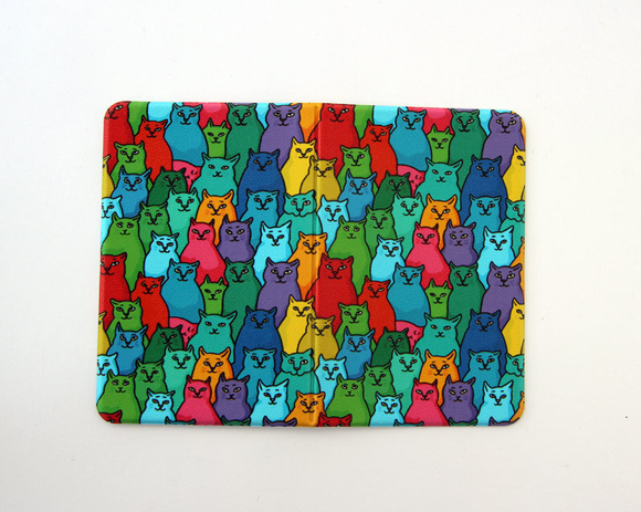 Обложка для транспортной карты "Найди спящего кота"