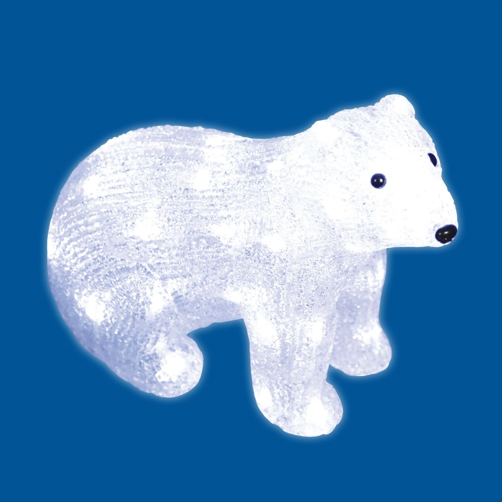 ULD-M3125-040-STA WHITE IP20 WHITE BEAR-4 Фигура светодиодная Белый медведь-4. 32x25см. 40 светодиодов. Белый свет. Провод прозрачный. TM Uniel