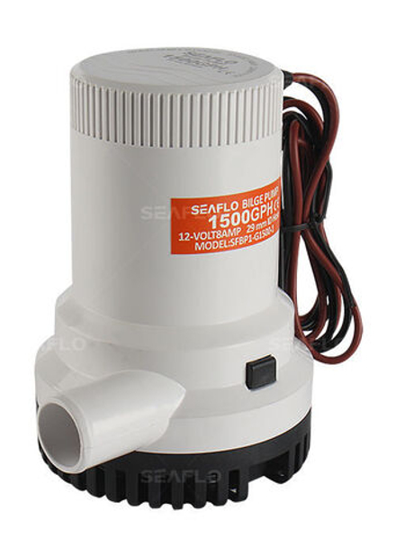Помпа осушительная 12 В, 1500GPH (5677,5 л/час), SeaFlo