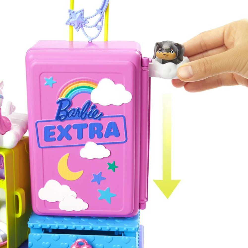 Набор игровой Barbie Экстра Мини-кукла с питомцами HDY91