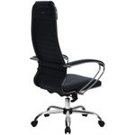 Кресло руководителя Метта "S" SU-1-BK комплект 17, CH, экокожа перф. черн. №48, топ-ган (101/003, 131/003)