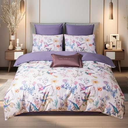 Комплект постельного белья Сатин Премиум «Райские птицы»