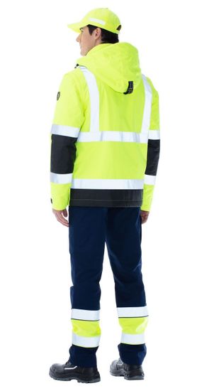 Куртка-трансформер "Толиман" сигнальная (желтый/черный)