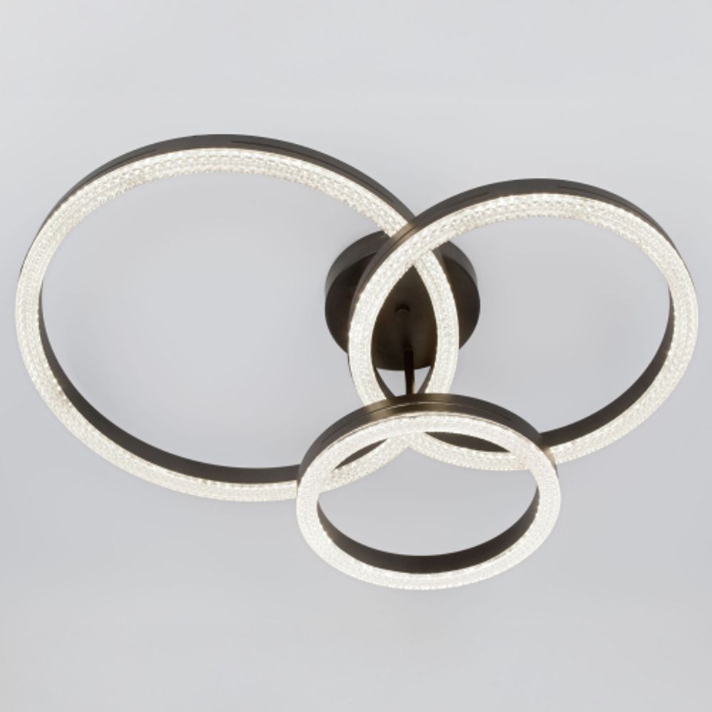 Светильник потолочный светодиодный ЭРА Модерн Bloom CLL-1-110W 3K-6K RC BK с ДУ черный | Светильники SPB-6 с ДУ