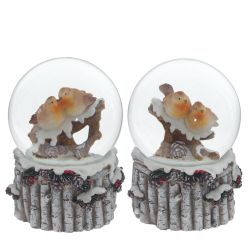 GAEM Фигурка декор в стекл шаре "Птички", D6 см, L7 W7 H9 см, 2в.