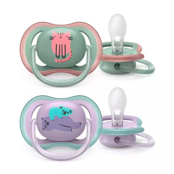 Əmzik \ ultra air soother, 6-18m, deco girl, 2-pack