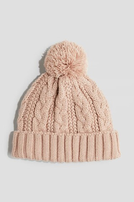 H&M Шапка с рельефным узором, светло-розовый