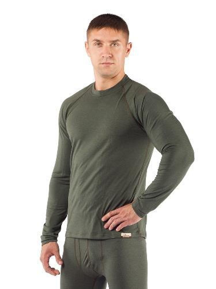 Футболка  мужская Atar/ дл. рукав/ шерсть 160/ зеленый / XL, Atar6262XL