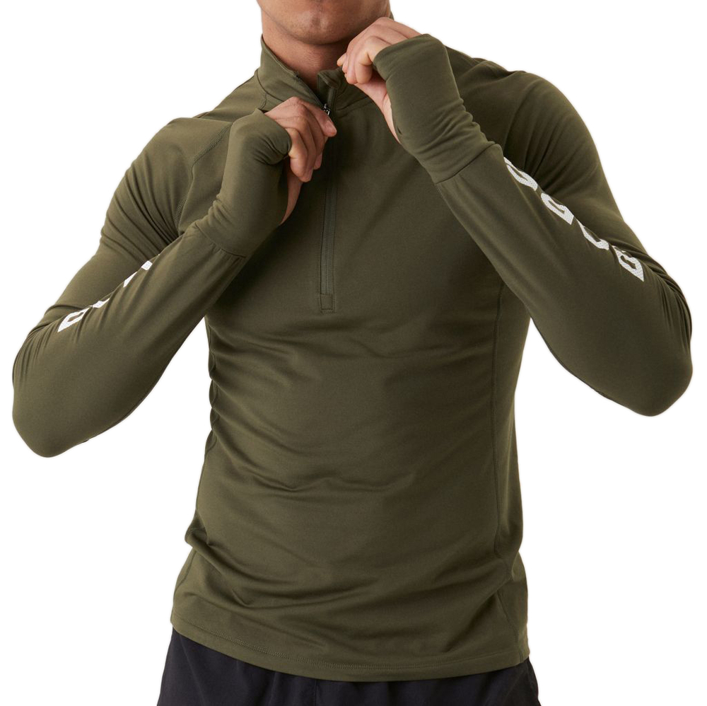 Мужская теннисная кофта Björn Borg Borg Midlayer Half Zip - ivy green