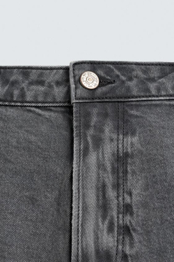 ZARA ШОРТЫ КАРГО С КАРМАНОМ, ТЕМНО-СЕРЫЙ