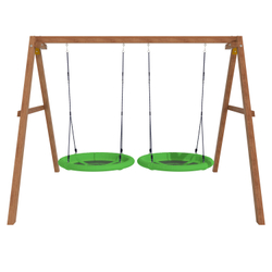 Деревянные качели с двумя качелями гнездо Свиби