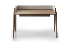 Стол письменный Basic 140*60 см (натуральный дуб, молочный рогожка)