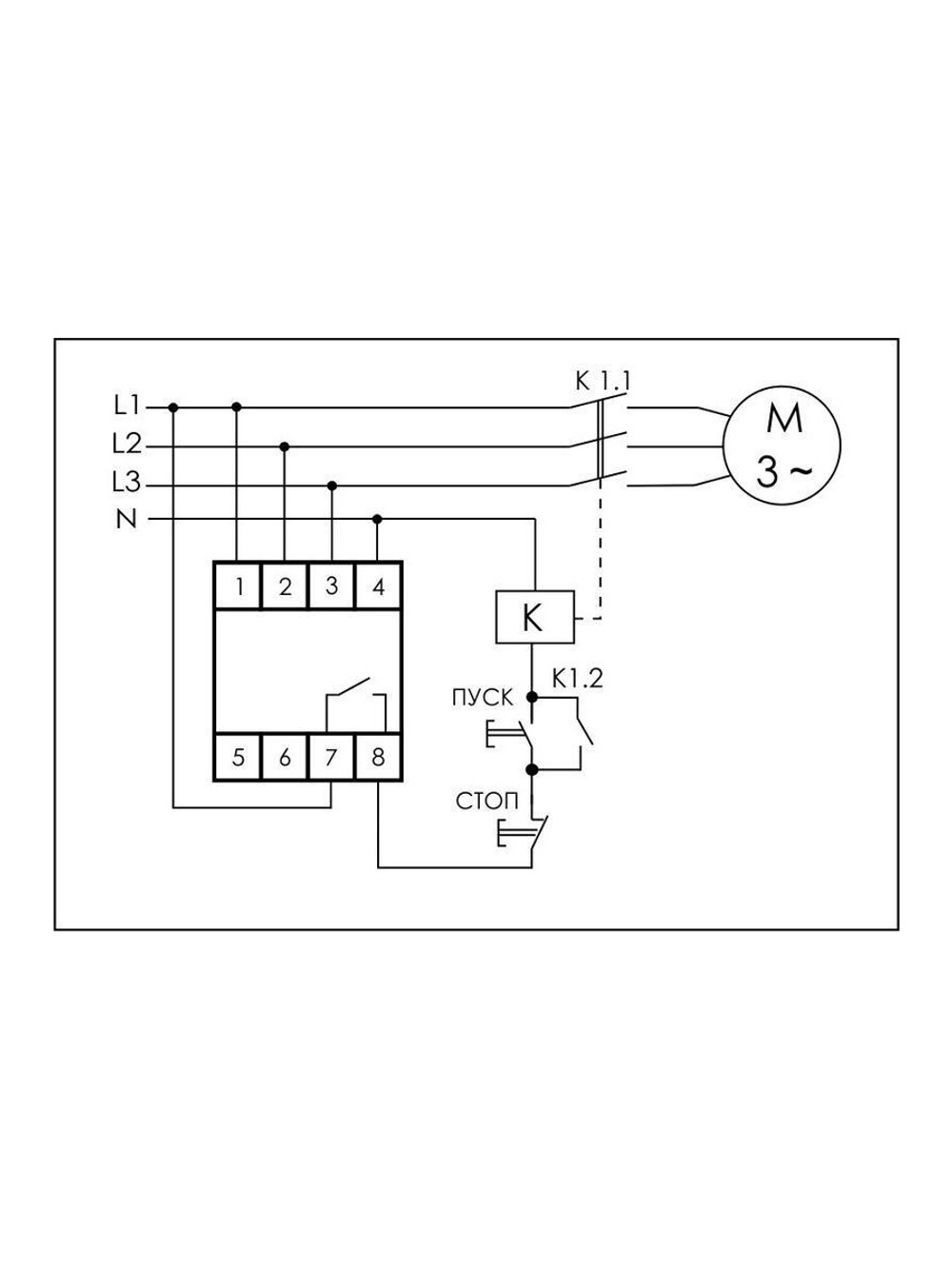 Реле контроля фаз CZF-B (3х400/230+N 8А 1перекл. IP20 монтаж на DIN-рейке) F&F EA04.001.002