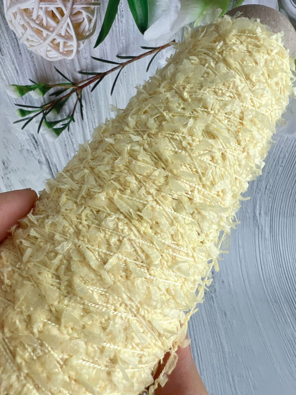 пряжа для вязания травка пушистая реснички