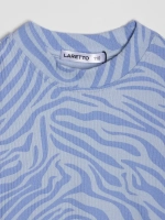 Голубой костюм для девочки на осень