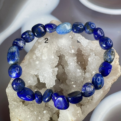 55014  Лазурит Браслет галтовка 9-12мм