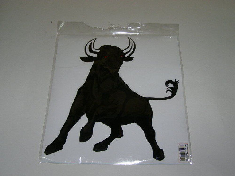 Наклейка Бык (290х320) черный (A-STICKER)