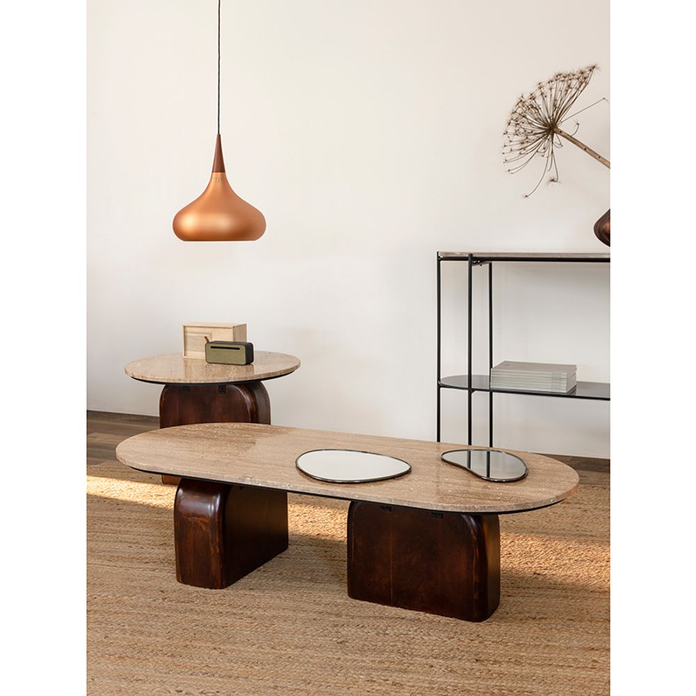 Столик журнальный Torhill, 120х50 см, бежевый/орех