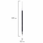 Стержень гелевый Staff, синий, игла, 0.5мм, 135мм