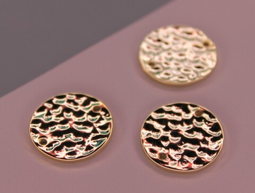 Коннектор с вмятинами 18 мм позолота