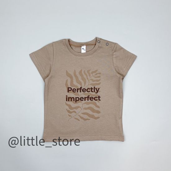 Футболка хлопковая "One love" Капучино, с принтом