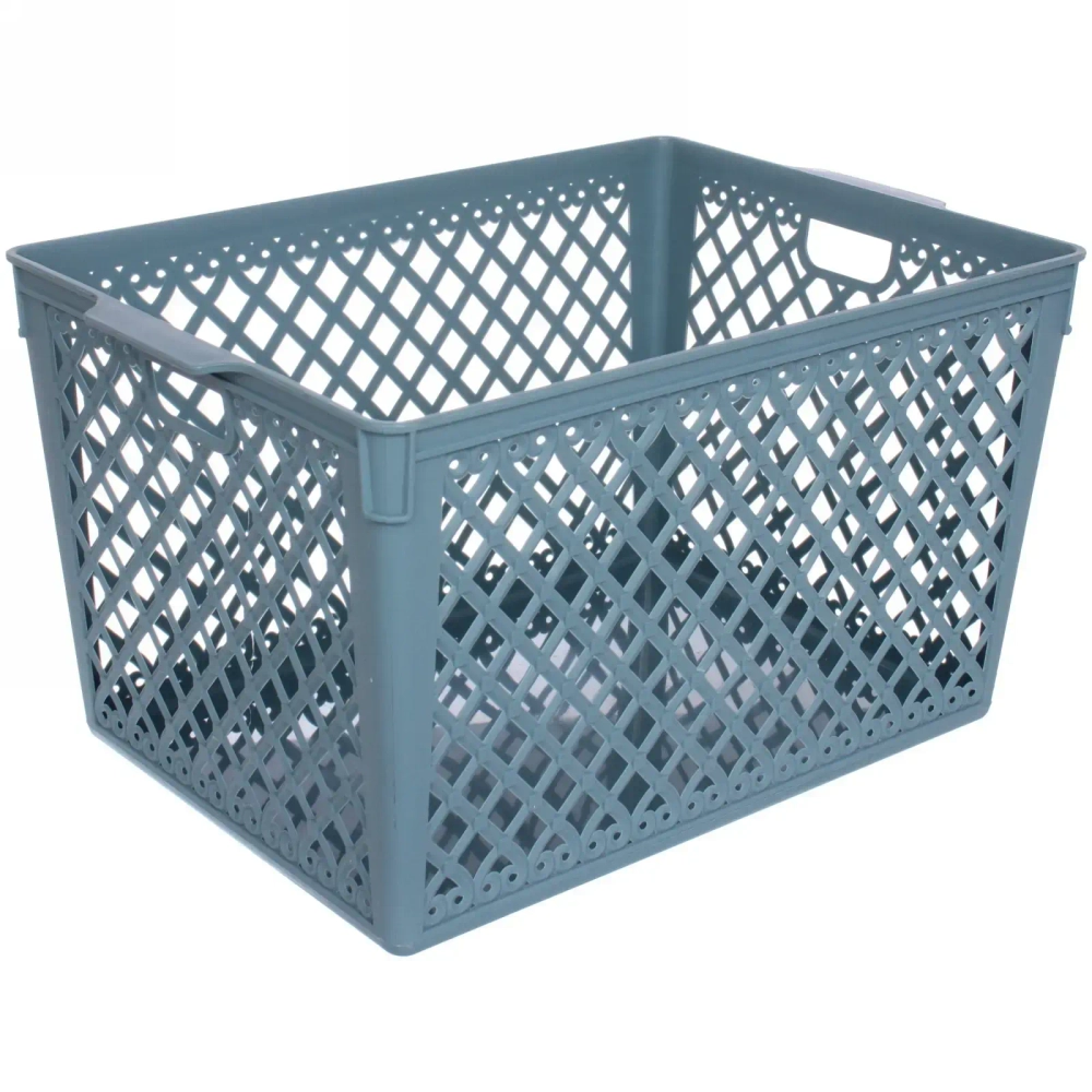 Корзина для хранения «Грация» синяя 31,5х21,5х17,5см