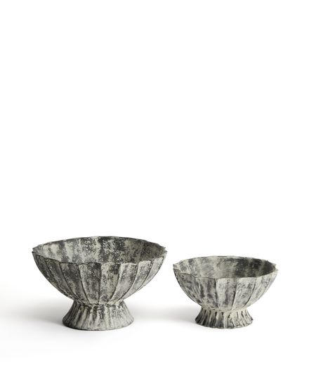 Ваза Valura из папье-маше серая Ø 26 см