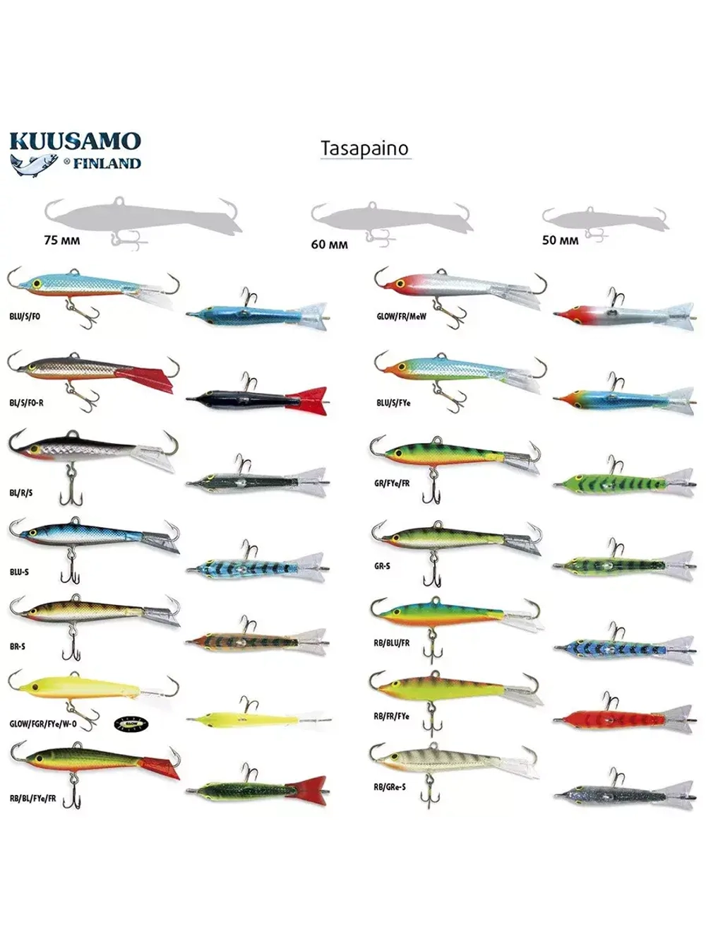 Балансир для зимней рыбалки Tasapaino 50мм, 4,4г, цвет BR-S