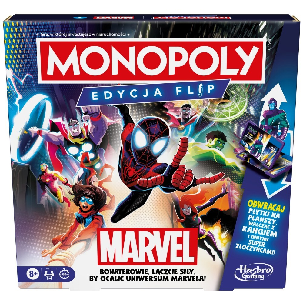 Hasbro - Монополия MARVEL Flip Edition польская версия F9931 / артикул   F9931  / GTIN 5010996226242