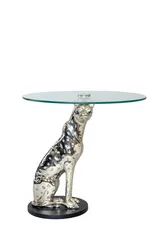 Кофейный стол "Леопард" серебро