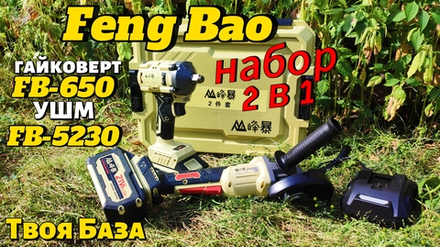 Набор аккумуляторного инструмента 2 в 1 Feng Bao