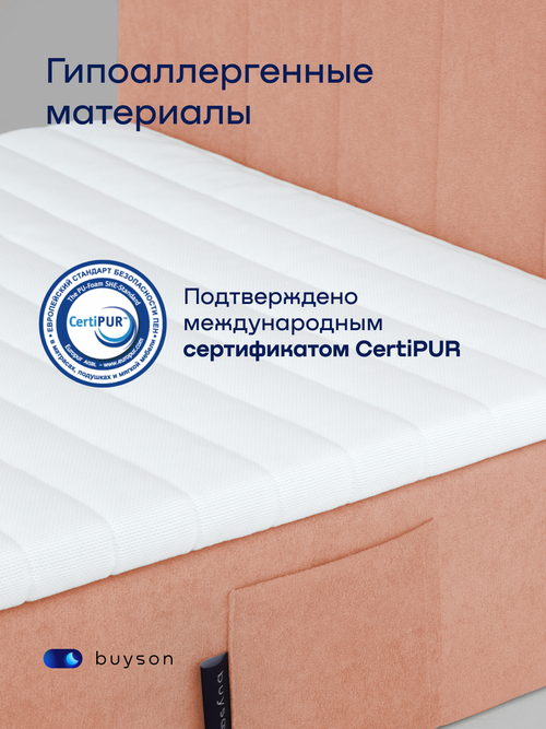 Бескаркасная кровать с матрасом BuySunny (велюр)