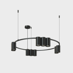 DK4065-BK Подвесной светильник ORBIT, IP20, 10xGU10 LED до 15 Вт, черный матовый, алюминий