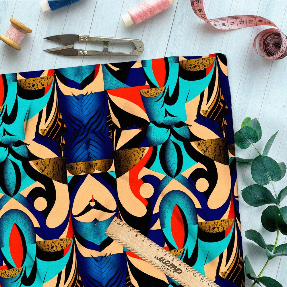 Ткань шелк Армани индийские усы