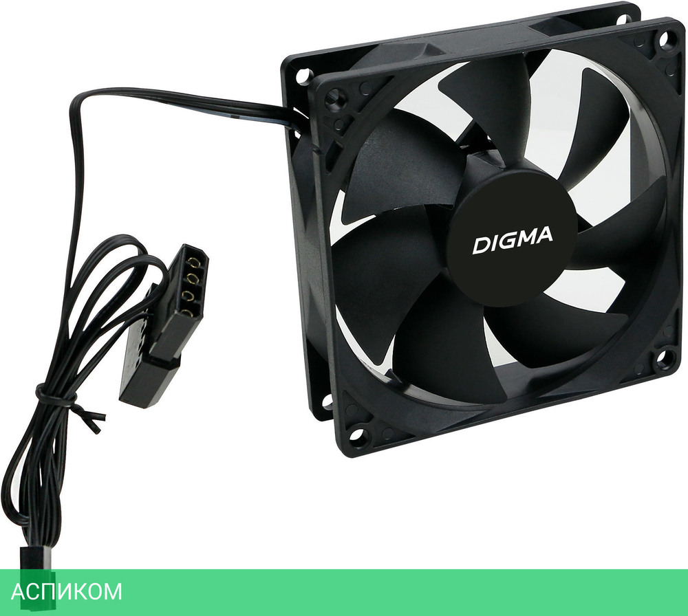 Вентилятор для корпуса Digma DFAN-90 черный