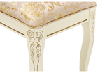 Банкетка Woodville Валентино патина золото, бежевый, ножки белые