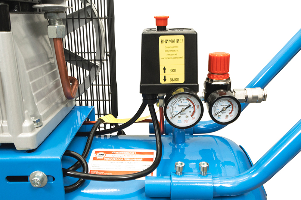 Компрессор поршневой 220 В реcивер 100 л 390л/мин ACH39012