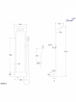 Душевая панель Ceruttispa МАЙЕЛЛА (MAIELLA) W CT8984 из нержавеющей стали, цвет белый