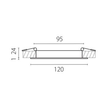 Встраиваемый светодиодный светильник 10W 3000K 223102-XS белый Zocco Lightstar