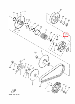 2DP-E6620-00 (BB8-E6620-00). CLUTCH CARRIER ASSY. Yamaha Nmax