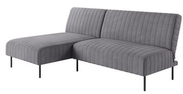 Baccara диван-кровать с шезлонгом, без подлокотников, бархат цвет серый 03