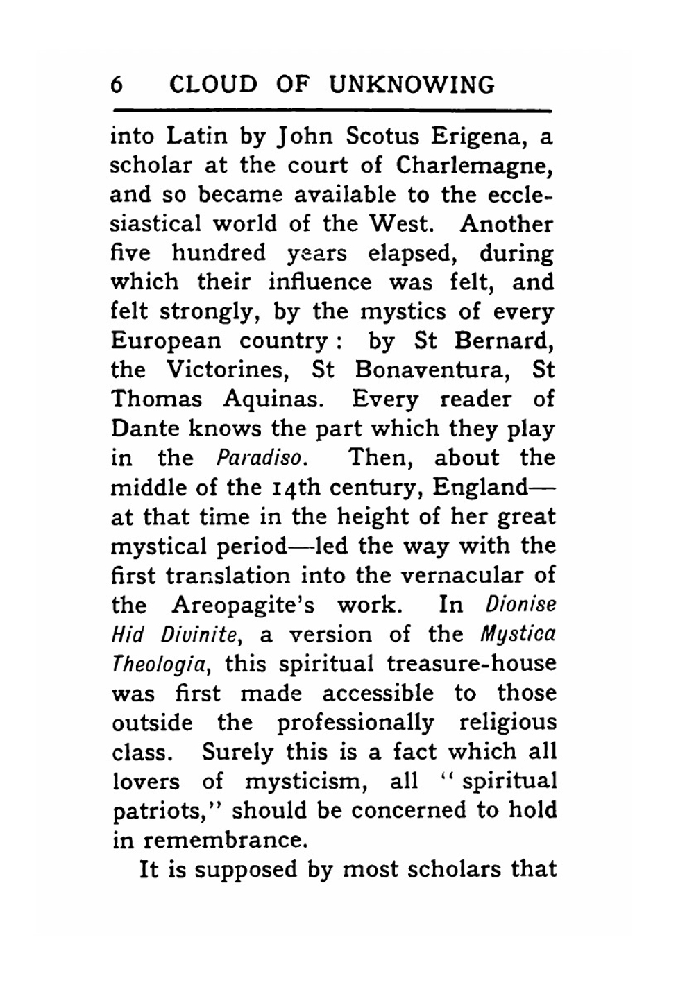 The Cloud of Unknowing | E.Underhill