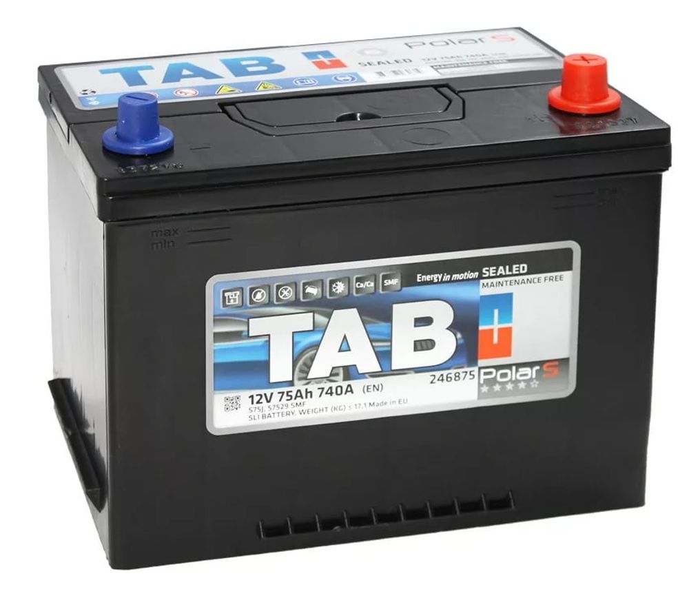 TAB POLAR JIS MF 6CT- 75 ( 246775 / 246875 ) аккумулятор