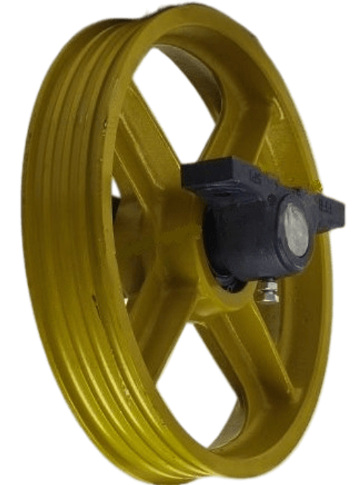 Отводной блок противовеса 360х4х8 мм ширина 77 мм подшипник 6010-2RS с валом и опорами