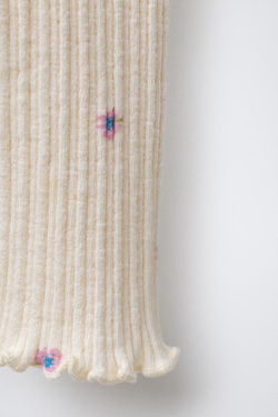 ZARA ЛЕГИНСЫ С ЦВЕТОЧНЫМ РИСУНКОМ, ЭКРЮ