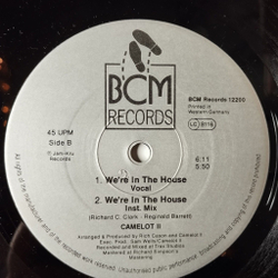 Винтажная виниловая пластинка LP Camelot II We're In The House (Germany 1989) Maxi Single 45 RPM