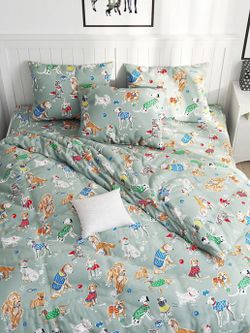 Простынь Сказка "Dogs on blue" 150х215 см, перкаль